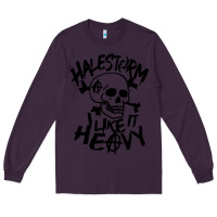Plum Skull I like It Heovy Halestorm Long Sleeve Tee - artisFamous
