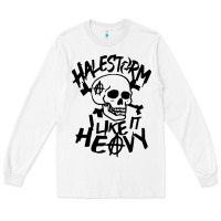 White Skull I like It Heovy Halestorm Long Sleeve Tee - artisFamous