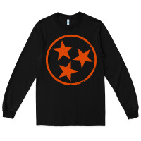 Black tennessee flag vintage grunge distressed graphic Long Sleeve Tee - artisFamous