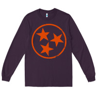 Plum tennessee flag vintage grunge distressed graphic Long Sleeve Tee - artisFamous