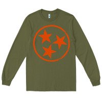 Army Green tennessee flag vintage grunge distressed graphic Long Sleeve Tee - artisFamous