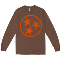 Chestnut tennessee flag vintage grunge distressed graphic Long Sleeve Tee - artisFamous