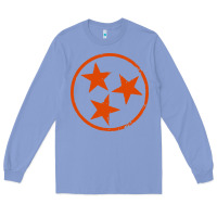 Colony Blue tennessee flag vintage grunge distressed graphic Long Sleeve Tee - artisFamous