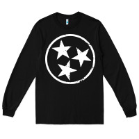 Black tennessee flag vintage grunge distressed graphic Long Sleeve Tee - artisFamous