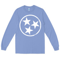 Colony Blue tennessee flag vintage grunge distressed graphic Long Sleeve Tee - artisFamous
