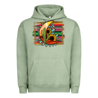 Pigment Oil Green Desert Moon With Serape Background Urban Hoodie - Jasminsmagicworld