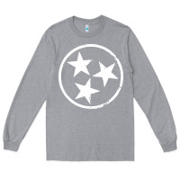 Heather Grey tennessee flag vintage grunge distressed graphic Long Sleeve Tee - artisFamous