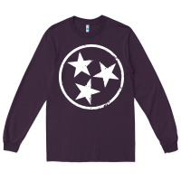Plum tennessee flag vintage grunge distressed graphic Long Sleeve Tee - artisFamous