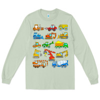 Matcha construction excavator shirt for boys girls men and women t shirt Long Sleeve Tee - artisFamous