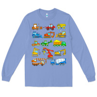 Colony Blue construction excavator shirt for boys girls men and women t shirt Long Sleeve Tee - artisFamous