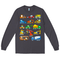 Smoke construction excavator shirt for boys girls men and women t shirt Long Sleeve Tee - artisFamous