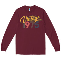 Burgundy retro vintage 1975 women's Long Sleeve Tee - artisFamous