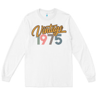 White retro vintage 1975 women's Long Sleeve Tee - artisFamous