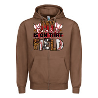Chestnut my heart is on that field baseball Zipper Hoodie - RanaPortraitStore