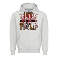 Dove Grey my heart is on that field baseball Zipper Hoodie - RanaPortraitStore