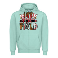 Seafoam my heart is on that field baseball Zipper Hoodie - RanaPortraitStore