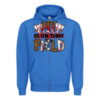 True Royal my heart is on that field baseball Zipper Hoodie - RanaPortraitStore