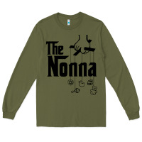 Army Green The Nonna! Italy Grandmother Baby Hang Toys Long Sleeve Tee - artisFamous