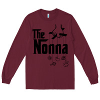 Burgundy The Nonna! Italy Grandmother Baby Hang Toys Long Sleeve Tee - artisFamous