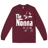 Burgundy The Nonna! Italy Grandmother Baby Hang Toys Long Sleeve Tee - artisFamous