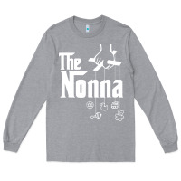 Heather Grey The Nonna! Italy Grandmother Baby Hang Toys Long Sleeve Tee - artisFamous