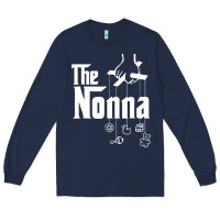 Navy The Nonna! Italy Grandmother Baby Hang Toys Long Sleeve Tee - artisFamous