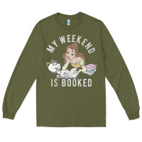 Army Green beauty and the beast belle my weekend is booked t shirt Long Sleeve Tee - artisFamous