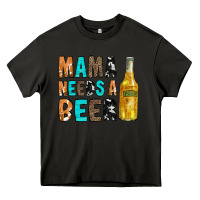 Asphalt Mama Needs a Beer Heavy Core Tee - CowCowDesign