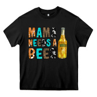 Black Mama Needs a Beer Heavy Core Tee - CowCowDesign