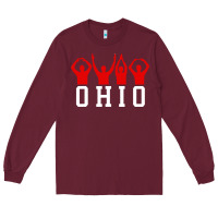 Burgundy vintage state of ohio home pride Long Sleeve Tee - artisFamous