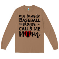 Toasted Coconut womens my favorite baseball player calls me mom Long Sleeve Tee - artisFamous
