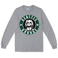 Heather Grey seattle grunge Long Sleeve Tee - artisFamous