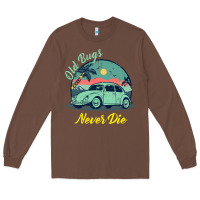 Chestnut Vintage Funny Beetle Bug Distressed Classic Cars Old Bugs Never Die Long Sleeve Tee - artisFamous