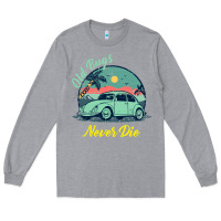 Heather Grey Vintage Funny Beetle Bug Distressed Classic Cars Old Bugs Never Die Long Sleeve Tee - artisFamous