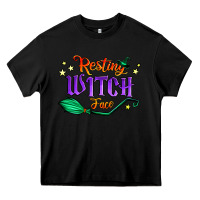 Black resting witch face Heavy Core Tee - Jasminsmagicworld