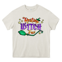 Cream resting witch face Heavy Core Tee - Jasminsmagicworld