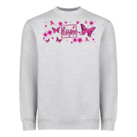 Heather Grey hope breast cancer butterfly Heavyweight Sweatshirt - Jasminsmagicworld