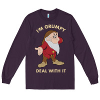 Plum snow white i'm grumpy deal with it portrait t shirt Long Sleeve Tee - artisFamous