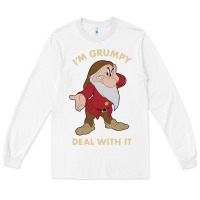 White snow white i'm grumpy deal with it portrait t shirt Long Sleeve Tee - artisFamous