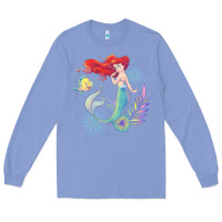Colony Blue the little mermaid ari  and flounder sea t shirt Long Sleeve Tee - artisFamous