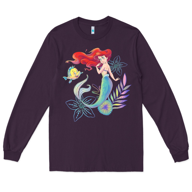 The Little Mermaid Ari  And Flounder Sea T Shirt Long Sleeve Tee by artisFamous | Teevron