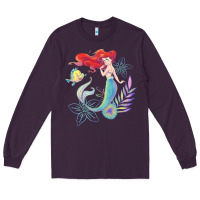 Plum the little mermaid ari  and flounder sea t shirt Long Sleeve Tee - artisFamous