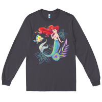 The Little Mermaid Ari  And Flounder Sea T Shirt Long Sleeve Tee | Teevron