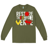 Army Green restore the snyderverse Long Sleeve Tee - artisFamous