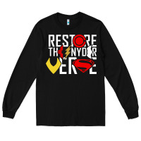 Black restore the snyderverse Long Sleeve Tee - artisFamous