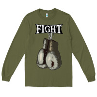 Army Green boxing vintage fight gloves Long Sleeve Tee - artisFamous