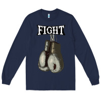 Navy boxing vintage fight gloves Long Sleeve Tee - artisFamous