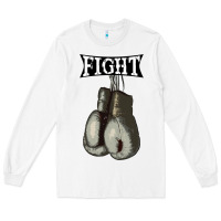 White boxing vintage fight gloves Long Sleeve Tee - artisFamous