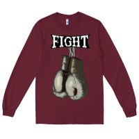 Burgundy boxing vintage fight gloves Long Sleeve Tee - artisFamous