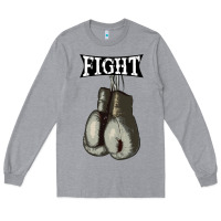 Heather Grey boxing vintage fight gloves Long Sleeve Tee - artisFamous